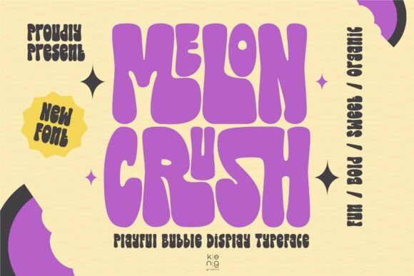 Melon Crush: A Bold Display Font with Retro Charm